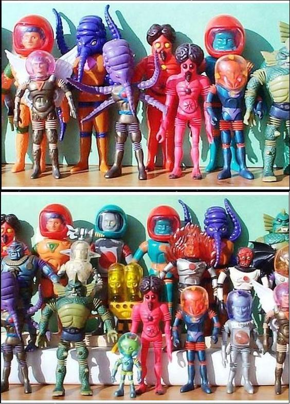 The Outer Space Men/The colorforms aliens 60's Bullma11
