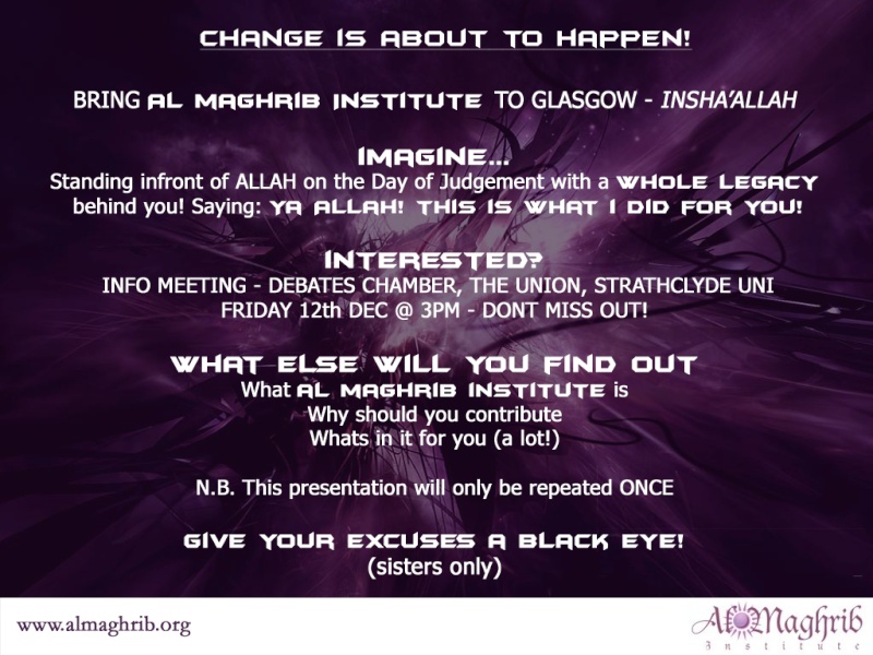 Al Maghrib Glasgow - Sisters Information Presentation Purple10