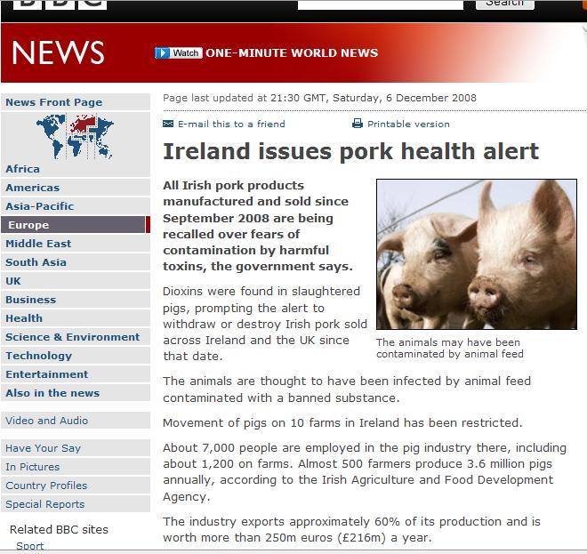 Irish Pork Recall - Europe says we are safe. Temp16