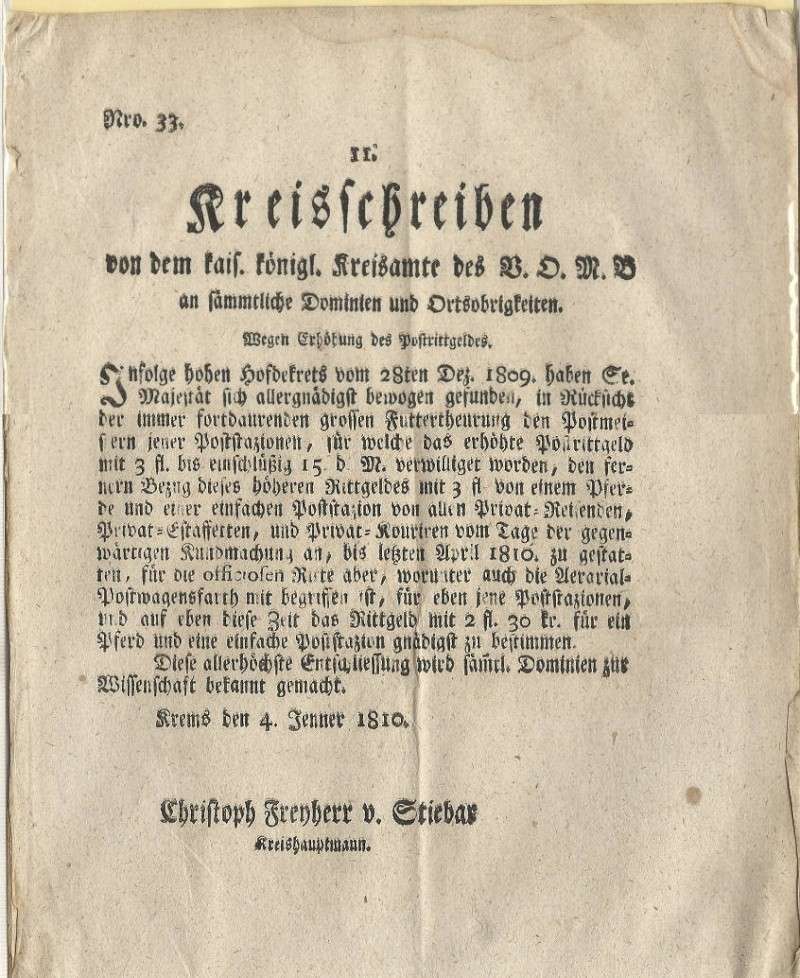 Postgeschichtliche Belege 1809_k10
