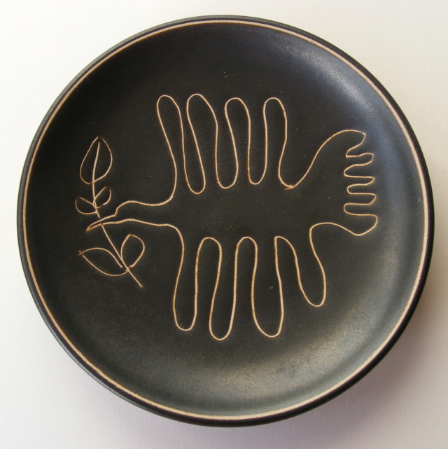 Studio bowl, WVC mark - Wally Cole, Rye Pottery Wvc10
