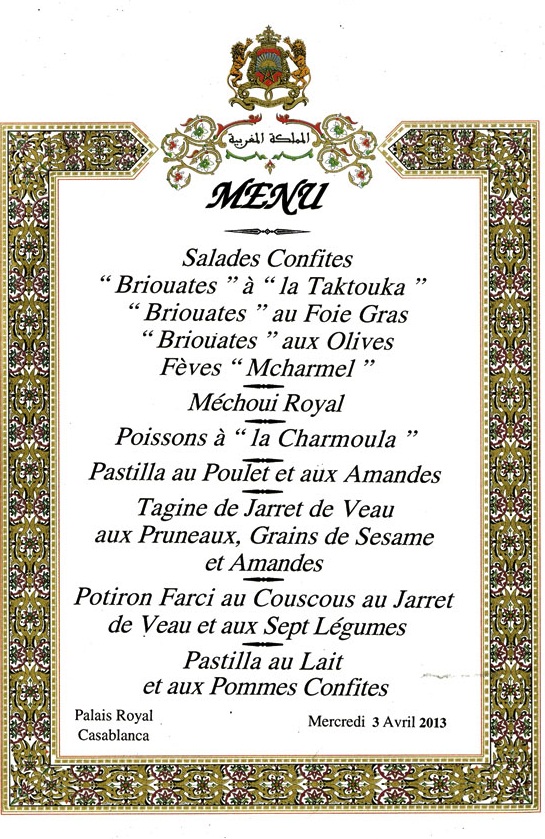 لأول مرة لائحة أكلات مفضلة داخل القصر الملكي  Menu-m11