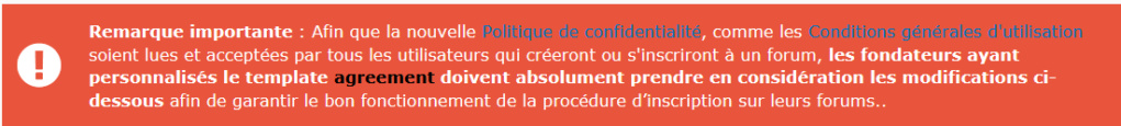 Inscription impossible sur mon forum (template agreement à mettre à jour). Captur22