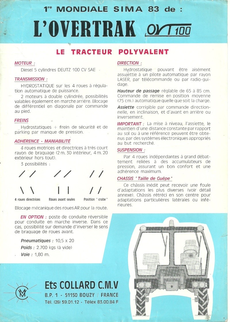 tracteur originaux : de  tracteur Chapuis a Chaptrac - CLAAS Xerion -Mahleur-- Versatile -BIMA Numari23