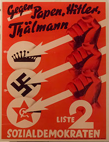 Reichsbanner Schwarz Rot Gold - Socialistes contre SA et RFB Plakat10