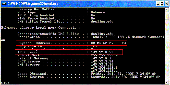 How To Find Your IP and MAC Addresses Cmd-ip11