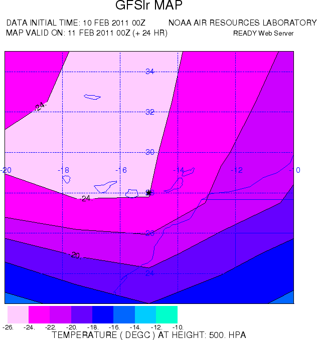 previsiones a largo plazo del tiempo para canarias a tan solo 96horas Gfs10