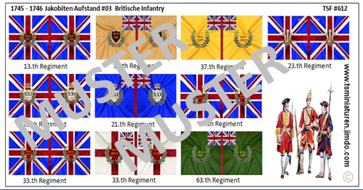 Neue Fahnen für Jakobiten 1745-1746 und den 30 Jährigen Krieg Fahnen23