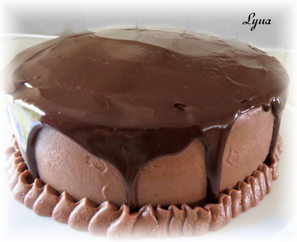 Gâteau double chocolat, ganache et glaçage à la crème sûre Gzetea16