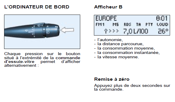 206 1.6 HDI 16S Afficheur Multi fonction Odb10