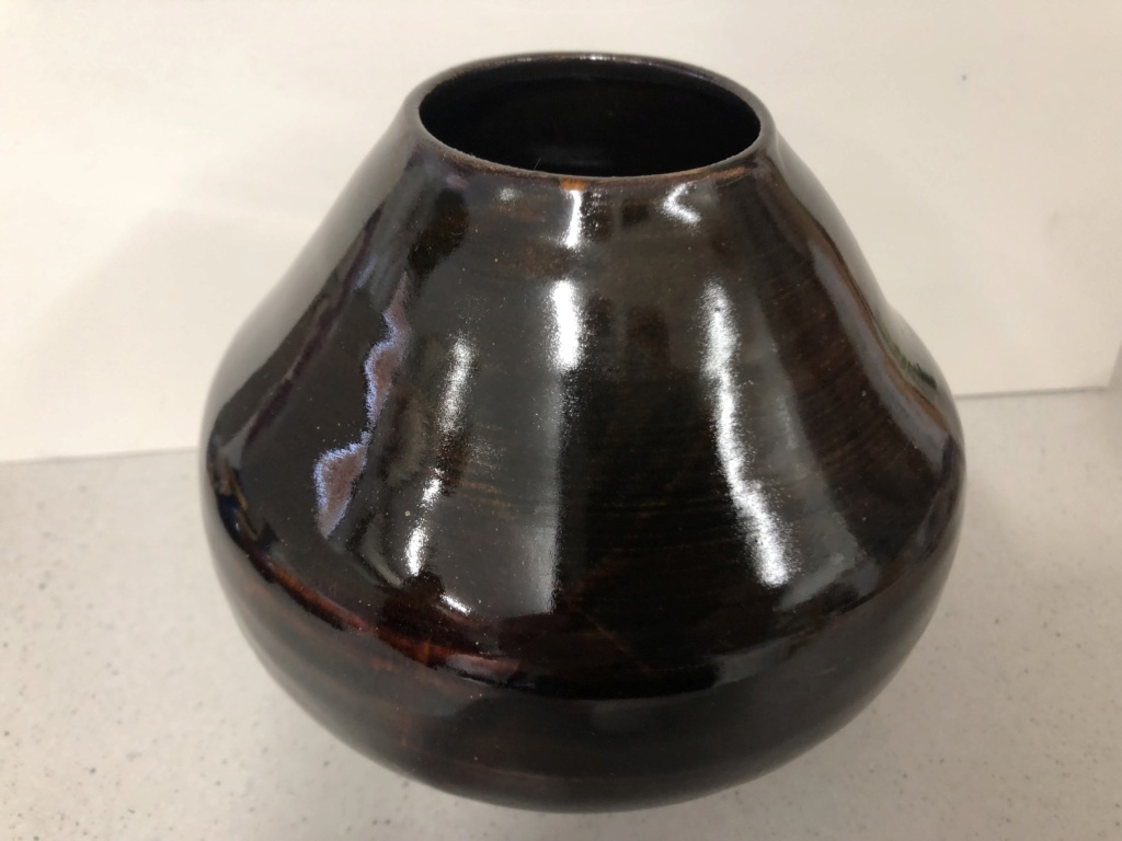 pottery - Is this brown glossy vase NZ pottery  Img_1410