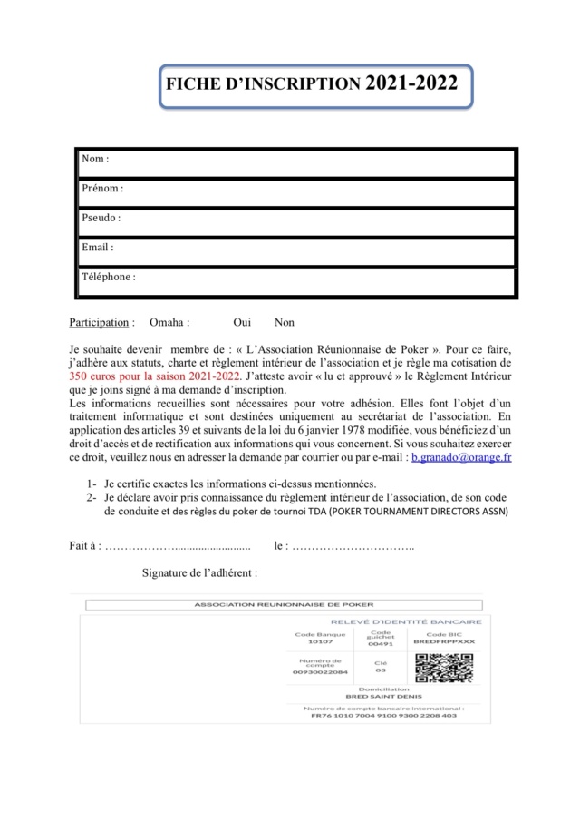 ARP 2021/2022 Fiche d'inscription-Règlement intérieur-Charte Fiche_17