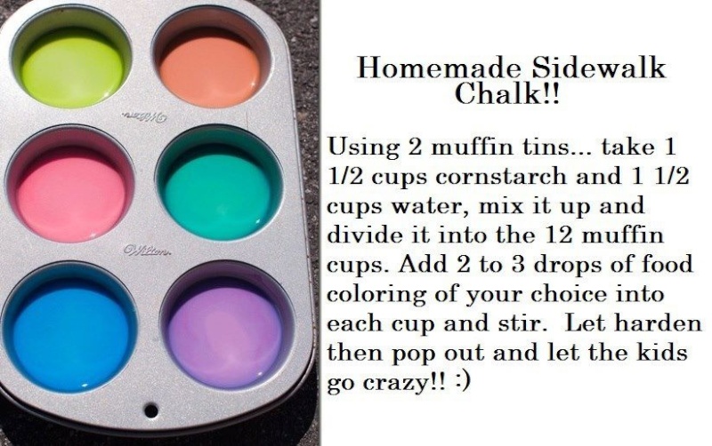 Homemade sidewalk chalk  Sidewa10