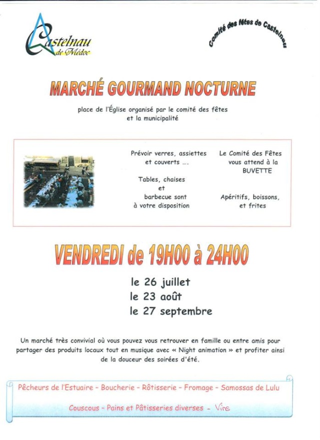 Marché nocturne Gourmand le 23 Aout 2013 à Castelnau de Médoc 10981810