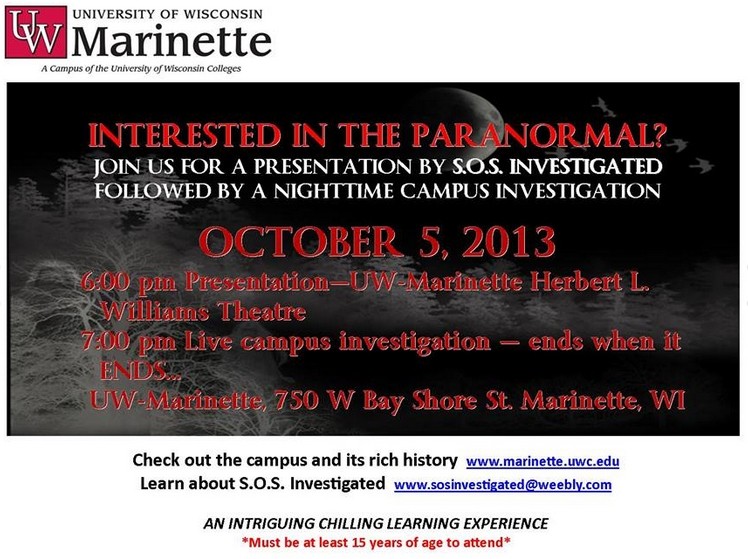 Paranormal Investigation Presentation Uwmars10