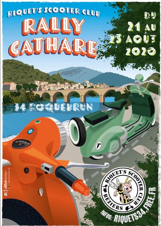 RALLYE CATHARE DES RIQUET'S SCOOT SCOOTER CLUB ROQUEBRUN  22-24  MAI  2020 10326212