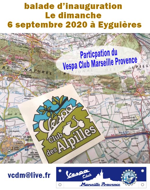Balade d'inauguration avec le Vespa Club des Alpilles Dimanche 6 Septembre 2020 à EYGUIERES 10474912