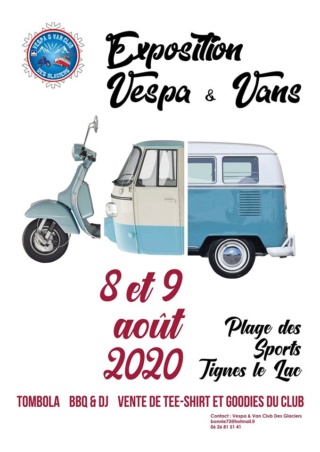 EXPOSITION  VESPA &  VANS  LE 8-9 AOÛT 2020 A  TIGNES LE LAC 82997811