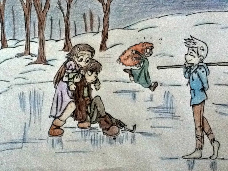(Fan art) Merida, Rapunzel, Jack et Hiccup - The Big Four - Page 36 Skatii10
