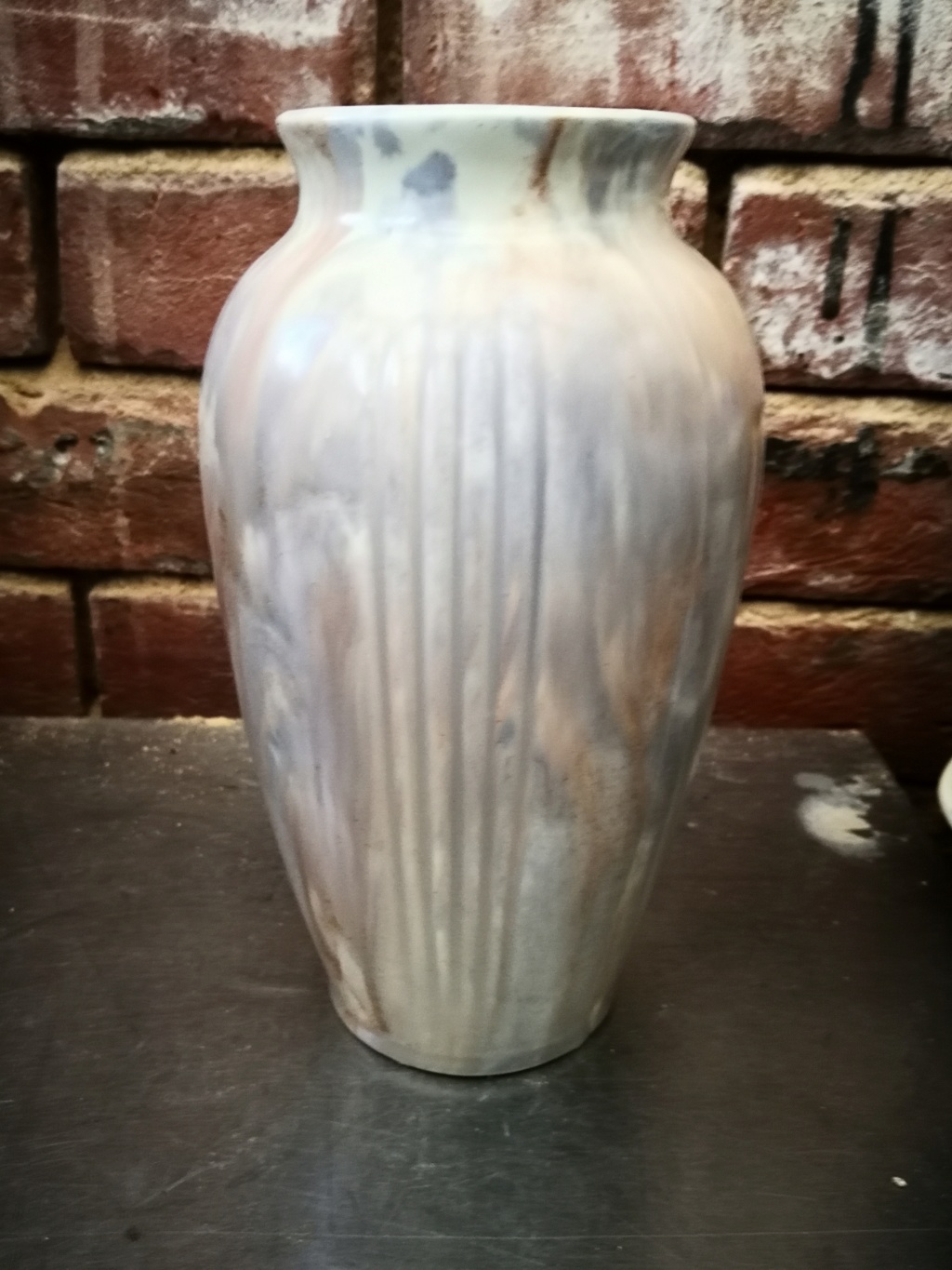 marble effect drip glaze ribbed vase, looks a bit 1930s Img_2042