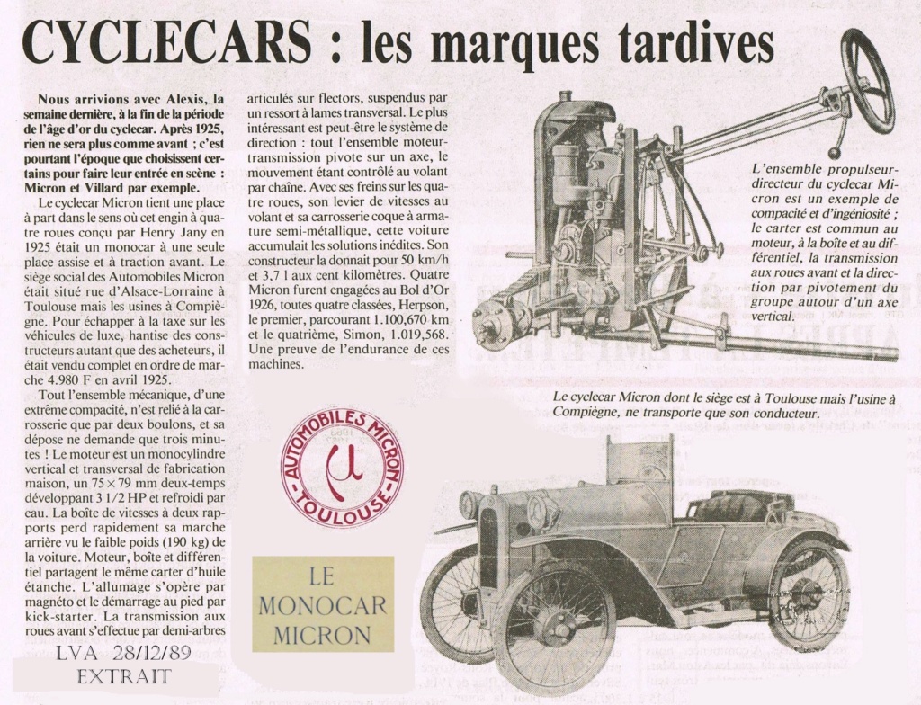 LE MICRON cyclecar - Page 3 Micron10