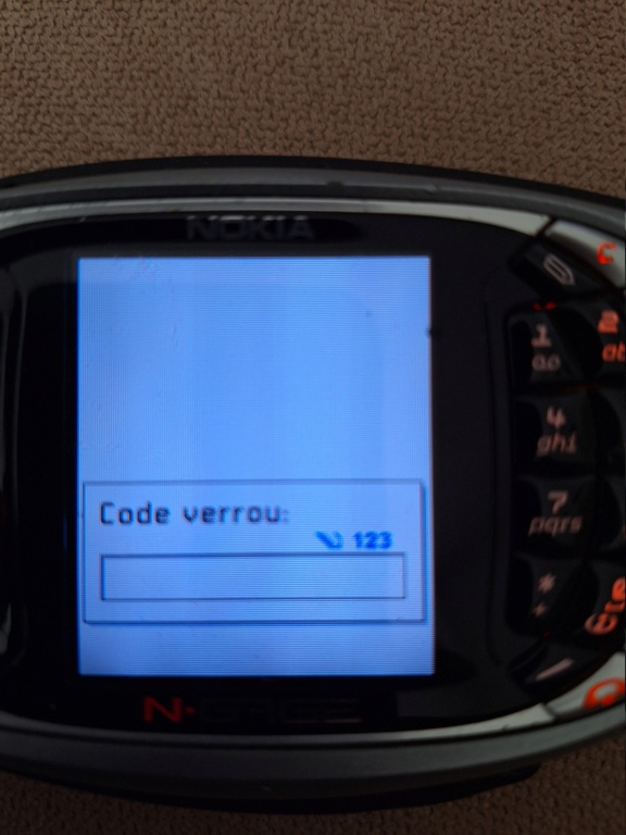 Code verrou Nokia NGAGE 20240410
