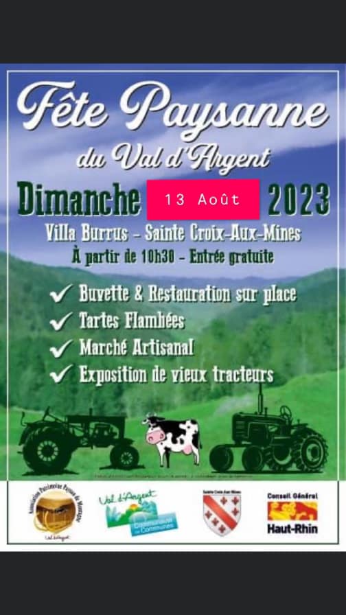68  SAINTE CROIX AUX MINES   Fête paysanne, petit rassemblement tracteurs Alsace Vosges  6 Août 2023 Fzote_11