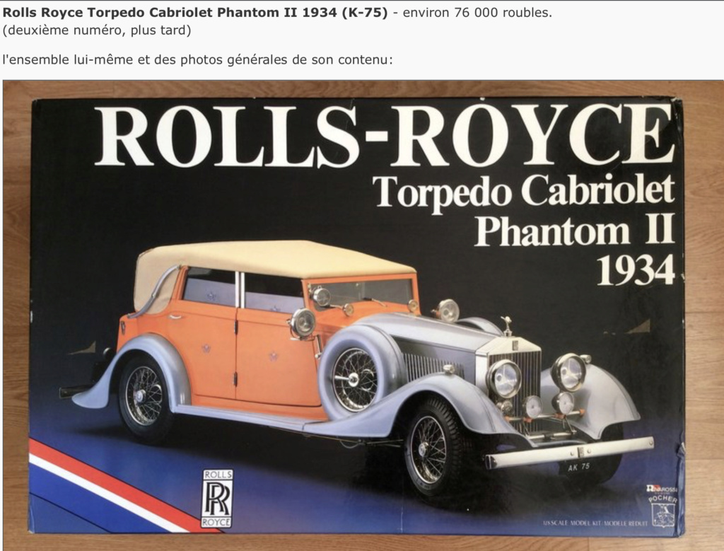POCHER 1/8 Rolls-Royce torpédo phantom II cabriolet de 1934 Ea785210