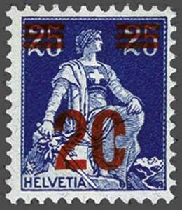Helvetia mit Schwert 1Fr 1915/21 151_1a11