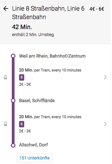 Anreise nach Allschwil Weil-a10