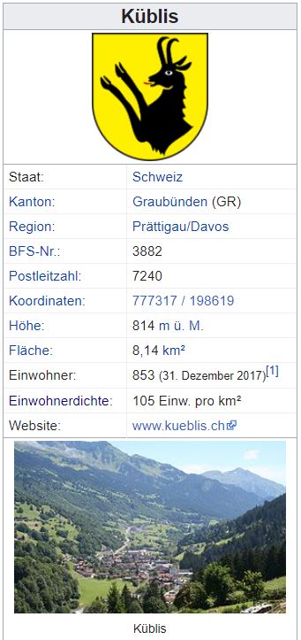 Küblis GR - 853 Einwohner Zi115