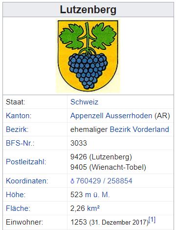 Wienacht-Tobel (Lutzenberg) AR - xxx Einwohner Zi18