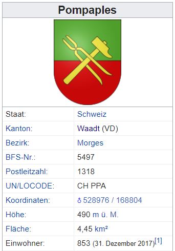 Pompaples VD - 853 Einwohner Zi43