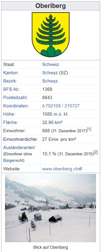 Oberiberg SZ - 888 Einwohner Zi54