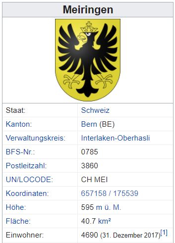 Unterbach (Meiringen) BE - xxx Einwohner Zi80