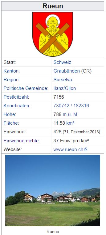 Rueun GR - 426 Einwohner Zi81