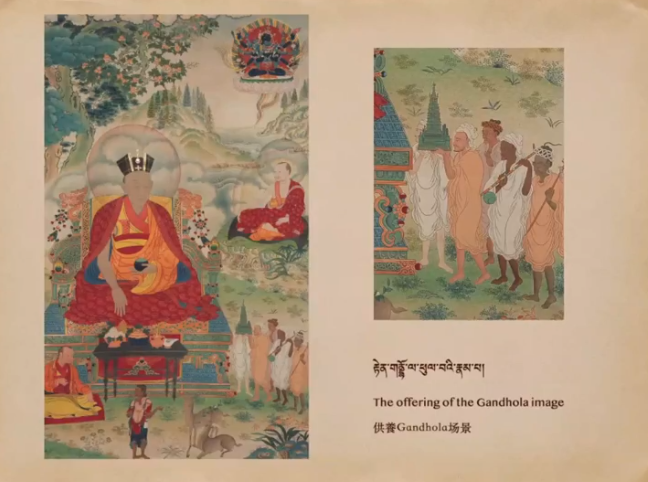 Le Gandhola , premier objet sacré de la lignée des Karmapas  Thangk10