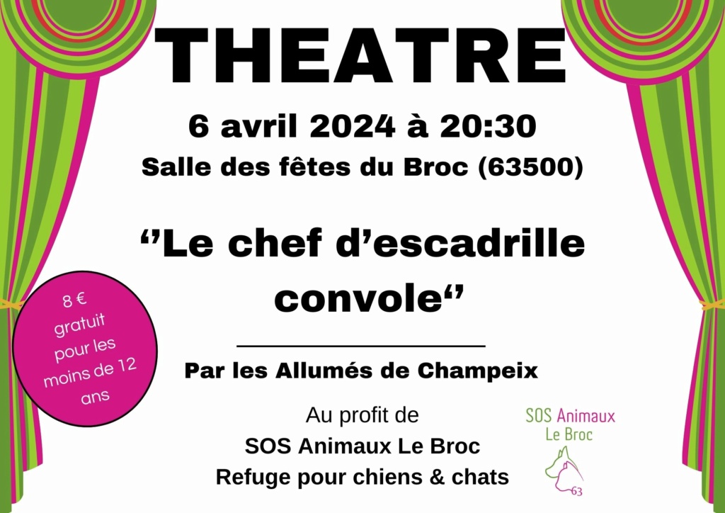 6 avril - Théâtre au Broc  'le chef d'escadrille convole' Affich11