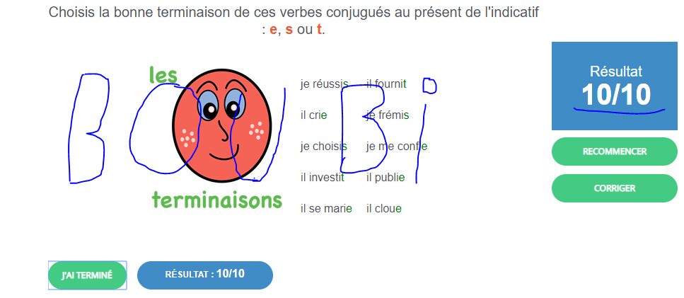 Le présent de l'indicatif (quiz au bas page 1) - Page 14 Captur27