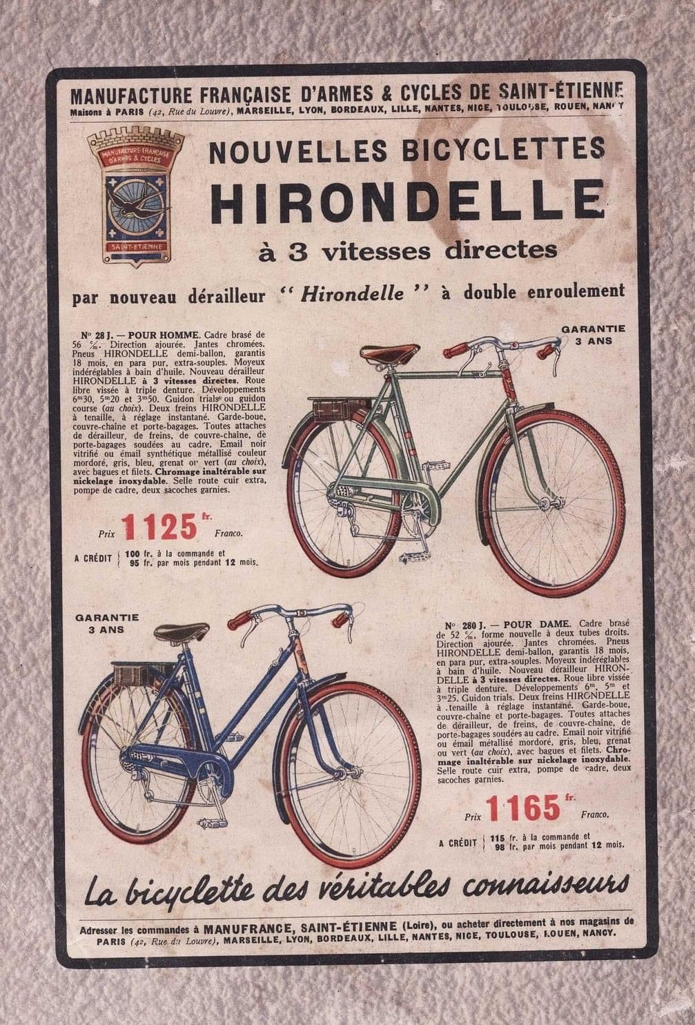 Hirondelle Manufrance 1948-49 060d6610