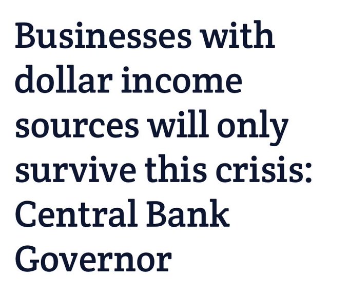 Businesses with dollar income sources will only survive this crisis: Central Bank Governor Fldhij10