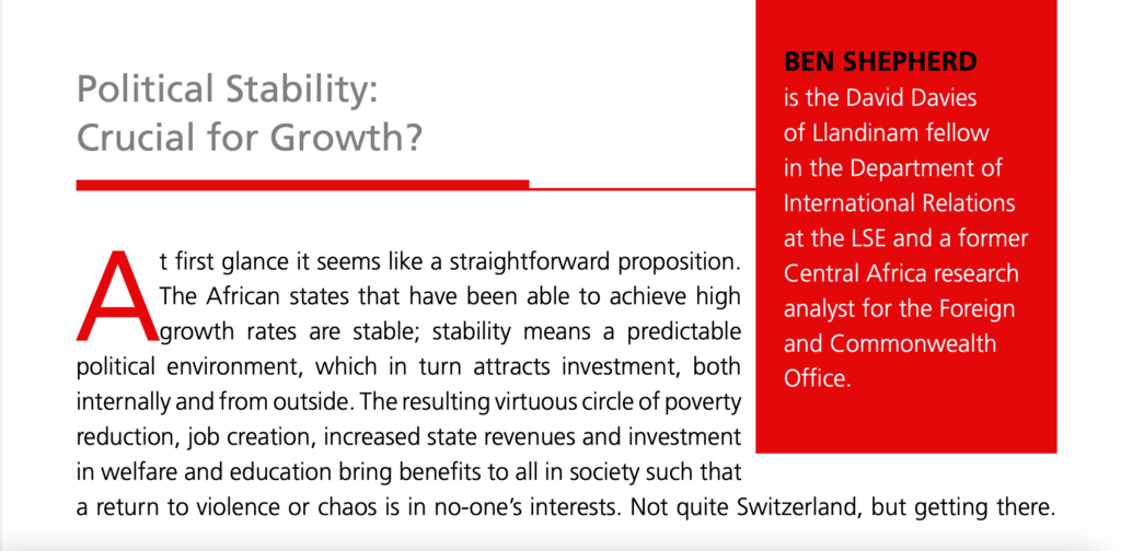 Political Stability: Crucial for Growth?  Screen78