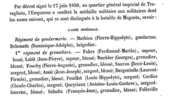 Grenadier Jean Baptiste Frédéric GUERDEL 71ème de ligne Scree196
