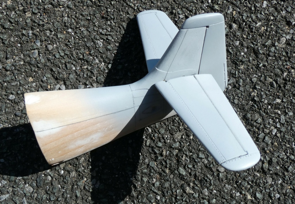 Morane-Saulnier MS.475 Vanneau au 1/16 scratch intégral en bois massif sculpté : fuselage arrière et empennage - Page 6 12419