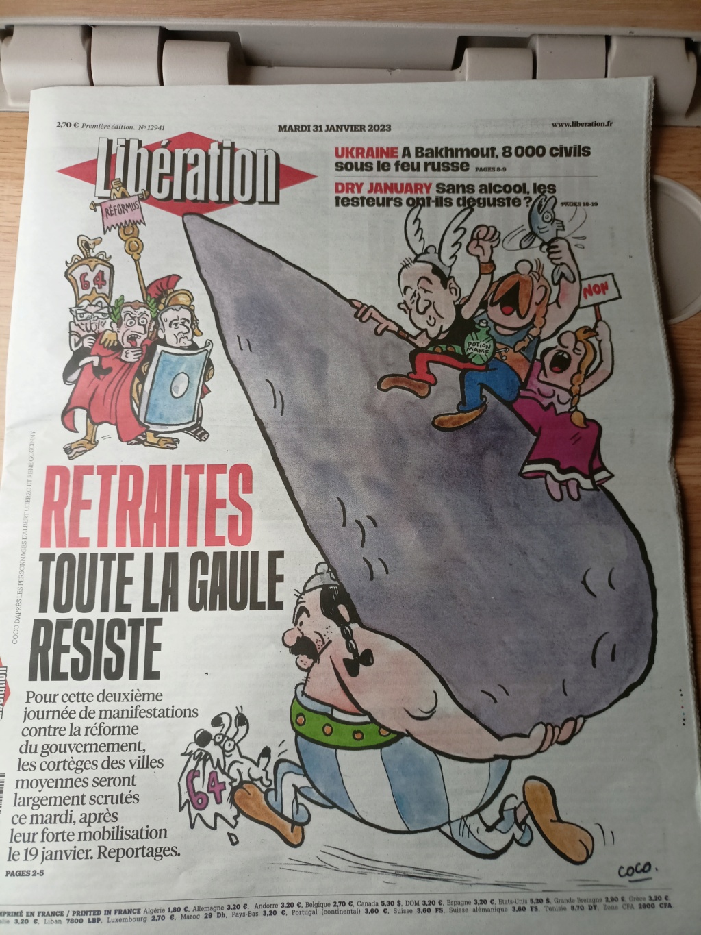 Couverture de Libération aujourd'hui  Img20107