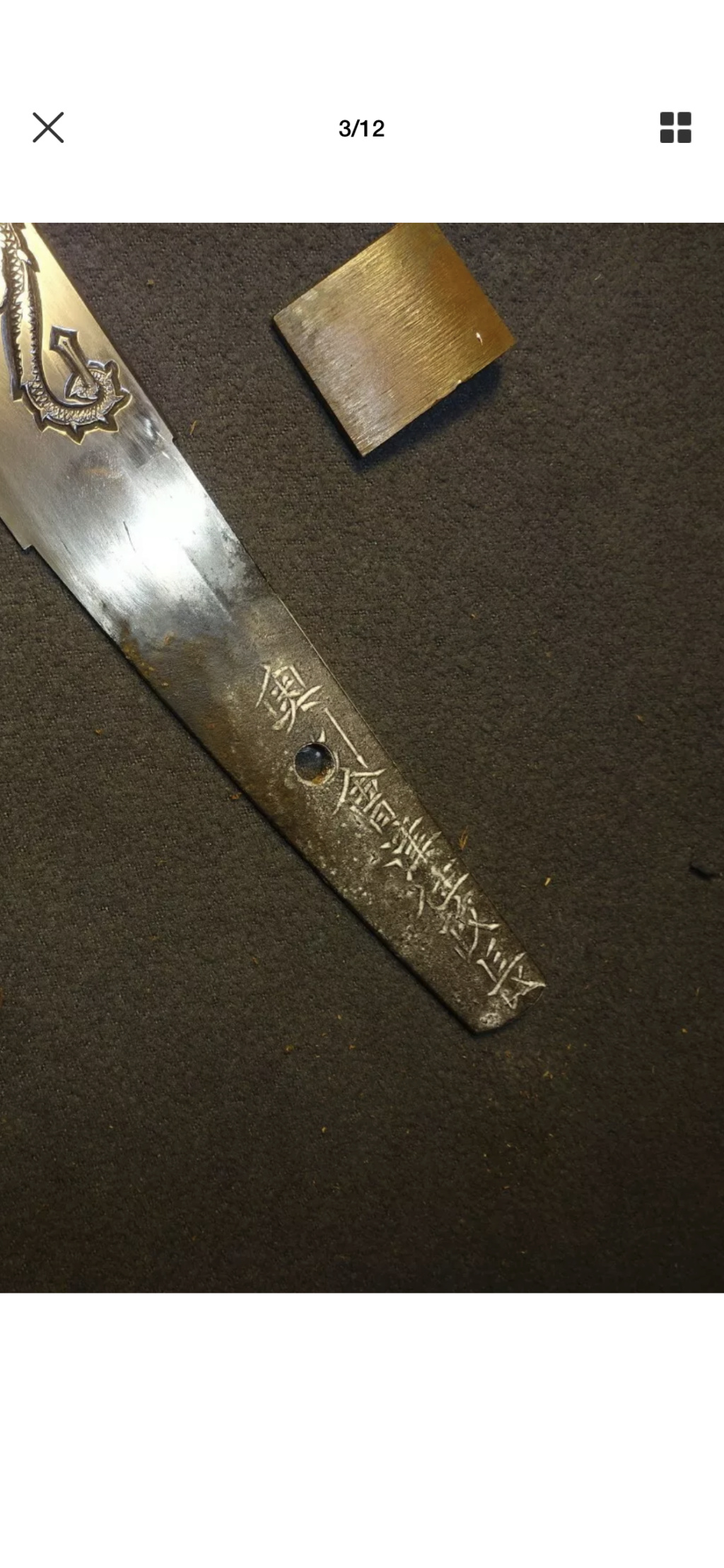 sabre japonnais wakizashi avec signature Hizen Tadayoshi 9bb33410