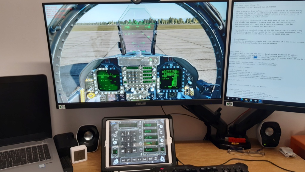 Utiliser un iPad comme affichage additionnel dans DCS : iUFCExport Iufcex11