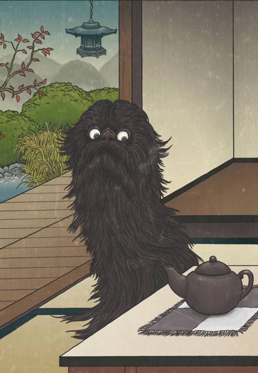 Кэукэгэн — особо грязное и мерзкое чудище размером с небольшую собаку, похожее на массу длинных грязных волос. Photo259