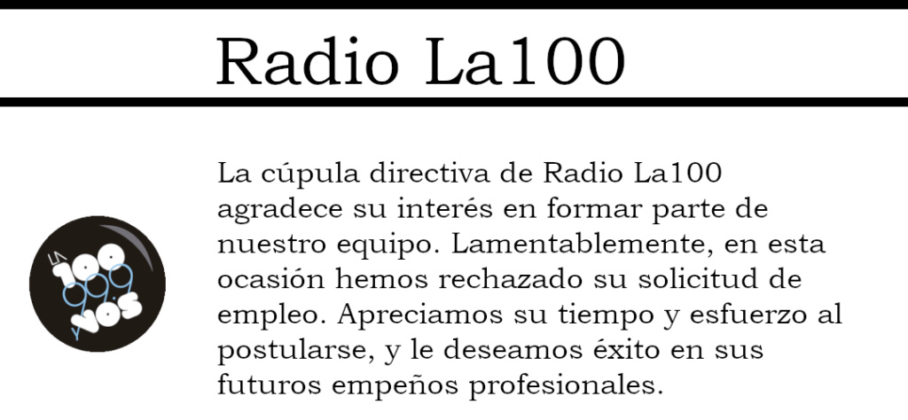 curriculum para  Radio. 3ga5rf10