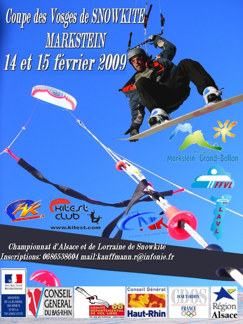 Coupe des Vosges de snowkite Affich12